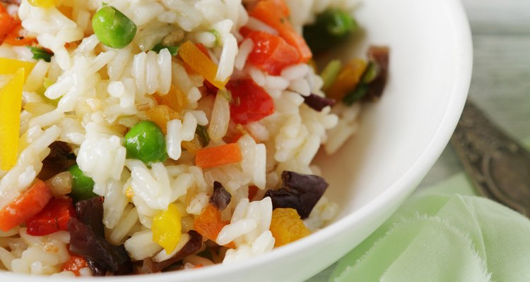 Rice with vegetables in a bowl