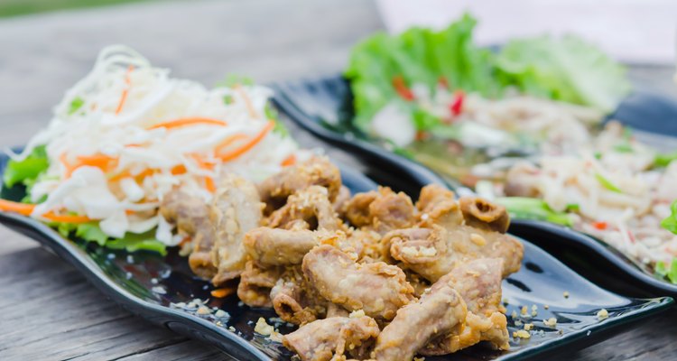 pork chitterlings fried