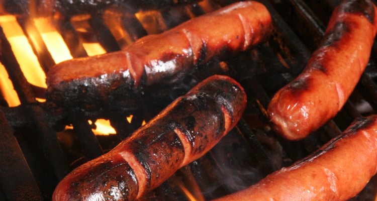 grilling hot dogs