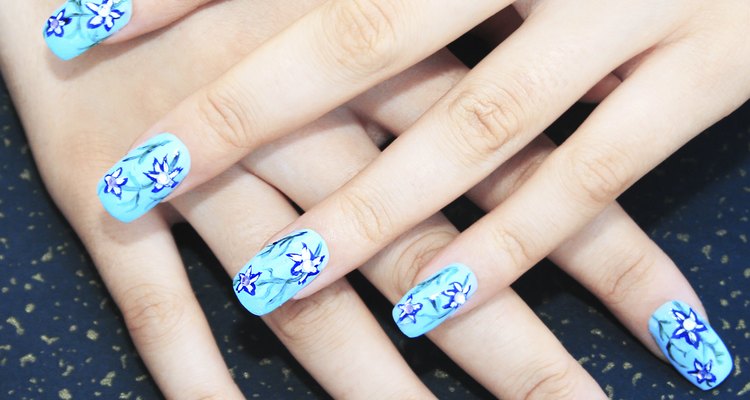 Hands with nail art