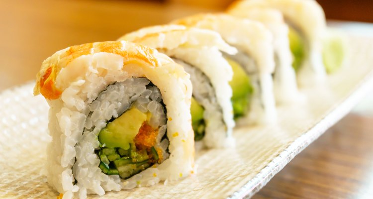 Prawn sushi roll
