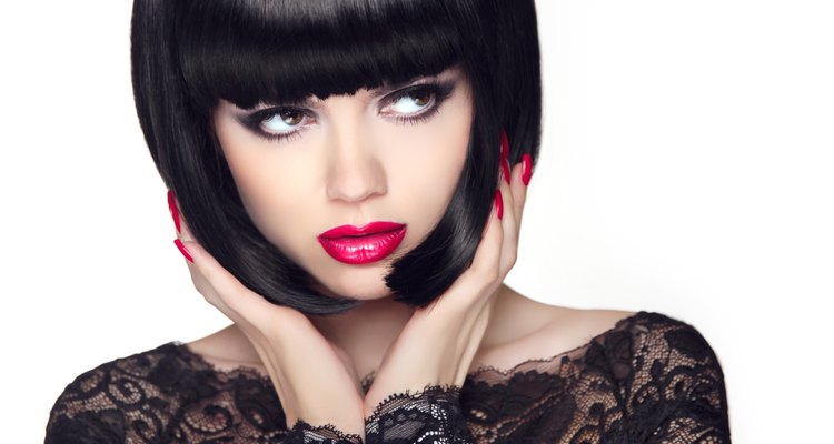Fashion Model Girl With Trendy Hairstyle. Haircut. Stylish