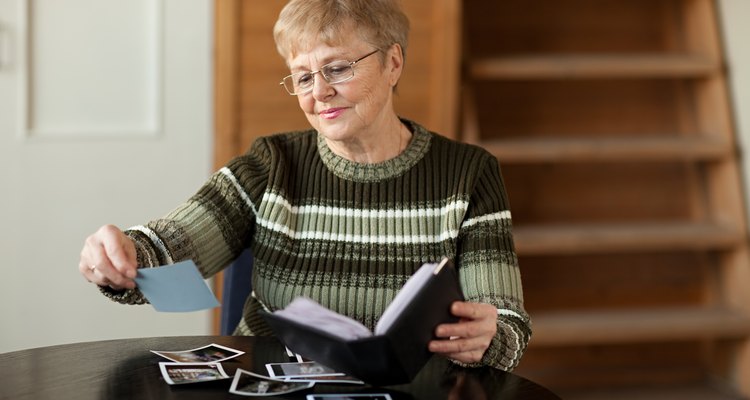 Senior woman looking photo