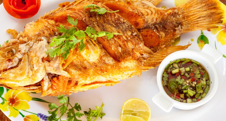 fish on an plate