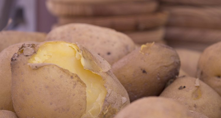 Cooked potatoes.