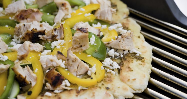 Gourmet Barbecued Pizza - Mediterranean Style