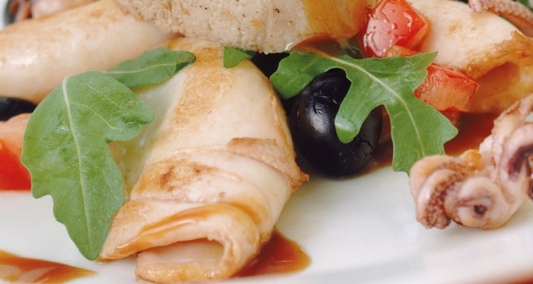 Antipasto on plate, close-up