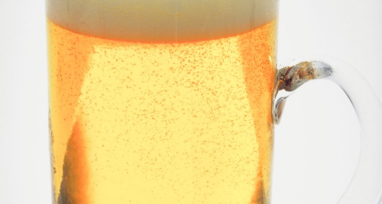 Beer being poured into a mug