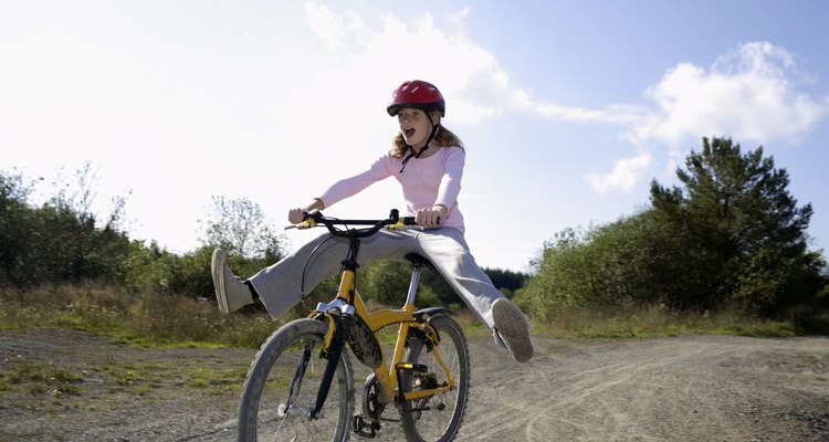 Girl riding a bike
