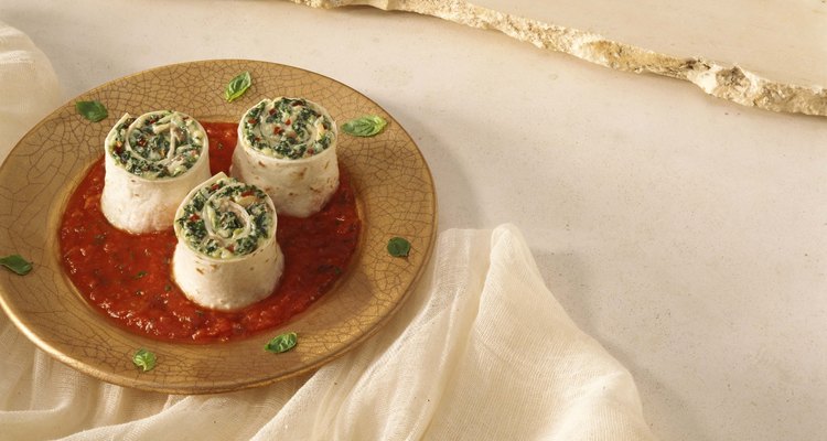 Spinach and cheese roulade
