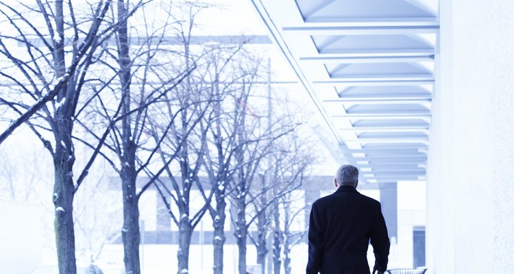 Businessman walking outdoor