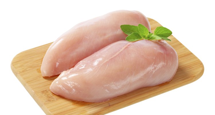 Raw chicken breast fillets