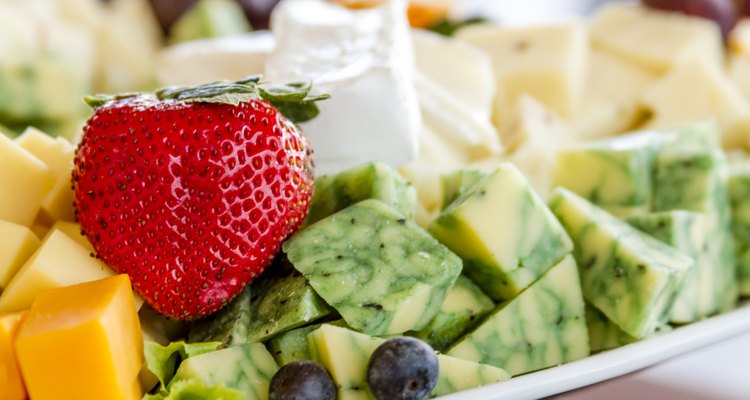 Fruit and Cheese Tray on Display