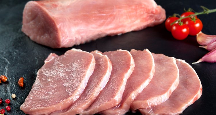 Fresh and raw meat. Pork tenderloin,loin medallions to cook.