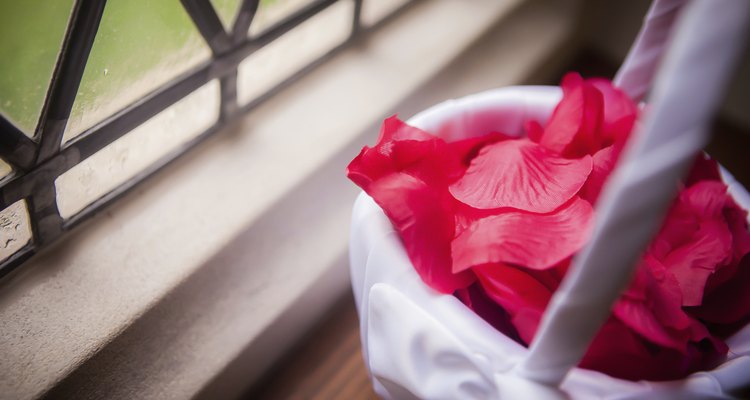 Rose Petals in Basket