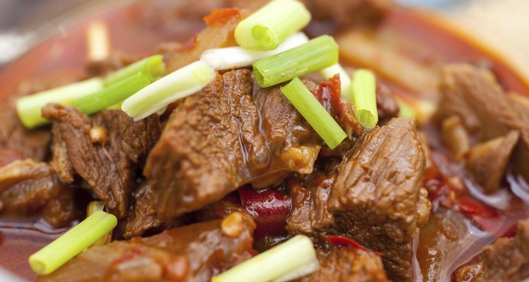 Chinese dinner, braised beef with carrots