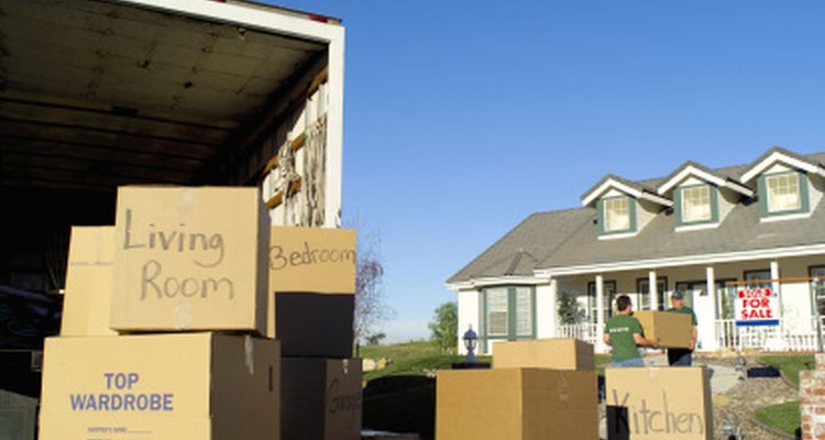 Move in day with boxes