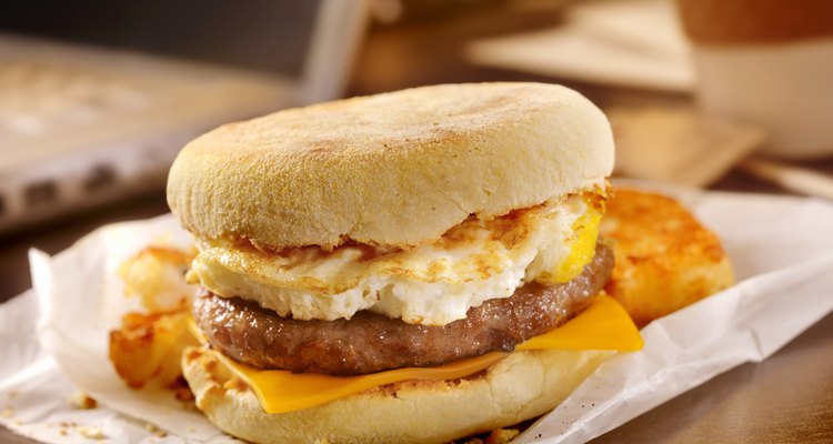 Sausage and Egg Breakfast Sandwich at your Desk